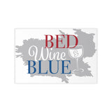 Load image into Gallery viewer, Bed Wine Blue Wall Decals