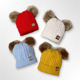 Load image into Gallery viewer, Baby &amp; Toddler Pom Pom Winter Knit Hats (beanies)