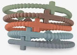 Load image into Gallery viewer, Autumn Tone Waterproof Cross Stack Bracelets