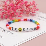 Load image into Gallery viewer, Be Kind Smiley Face Beaded Friendship Bracelet