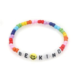 Load image into Gallery viewer, Be Kind Smiley Face Beaded Friendship Bracelet