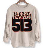 Load image into Gallery viewer, 513 Cincinnati Bengals Inspired Crew Sweatshirt or Tee - TheDesignChambersBoutique